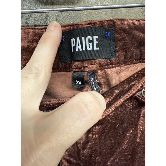 NWOT Paige Ultra Skinny Velvet in Dark Currant Size 28 - Picture 2 of 5